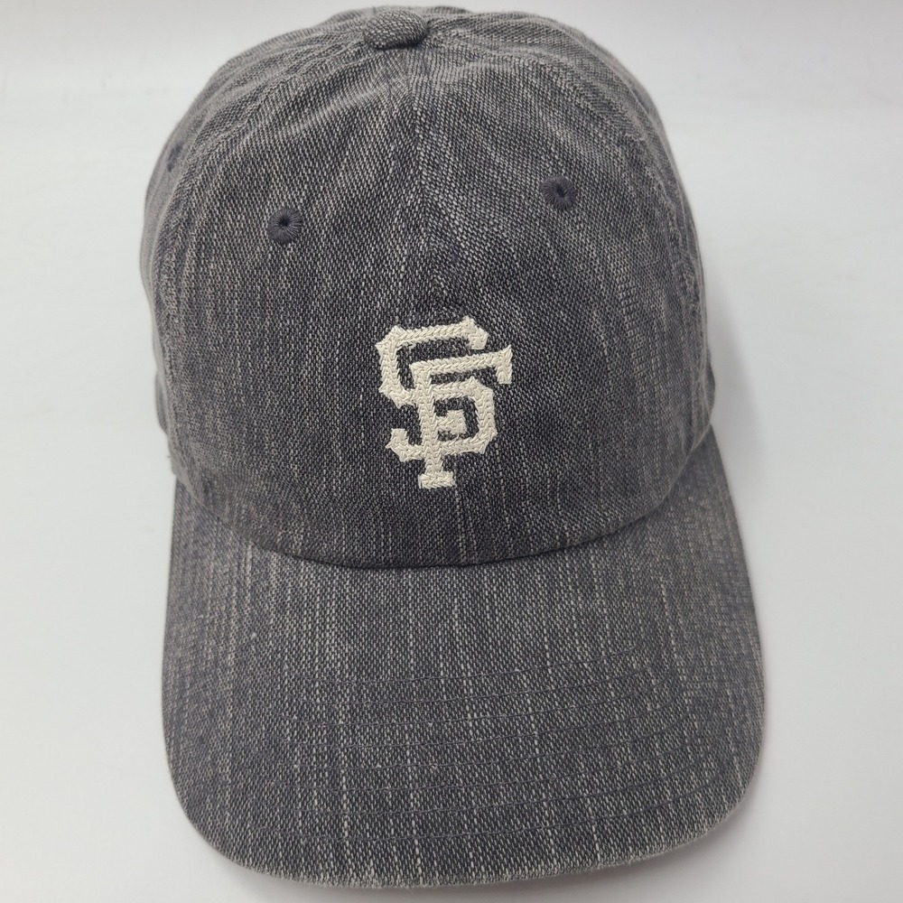 San Francisco Giants Hat Strapback American Needle Gray White MLB Cooperstown